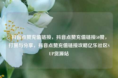 抖音点赞充值链接	，抖音点赞充值链接50赞，打赏与分享，抖音点赞充值链接攻略亿乐社区SUP货源站  第1张