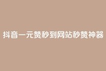 抖音一元100赞秒到网站，秒赞神器！