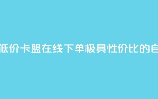 卡盟ks在线自助下单低价 - 卡盟KS在线下单：极具性价比的自助服务平台!