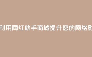 如何利用网红助手商城提升您的网络影响力