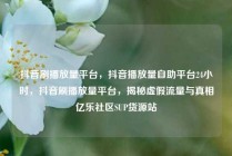 抖音刷播放量平台，抖音播放量自助平台24小时，抖音刷播放量平台，揭秘虚假流量与真相亿乐社区SUP货源站