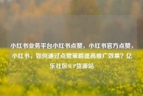 小红书业务平台小红书点赞，小红书官方点赞，小红书，如何通过点赞策略提高推广效果？亿乐社区SUP货源站