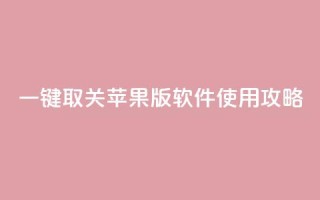 KS 一键取关 苹果版 软件使用攻略