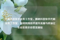 代刷抖音快手业务工作室，揭秘抖音快手代刷业务工作室，如何利用技术提升流量与收益亿乐社区低价自营货源站