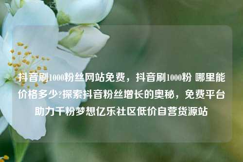 抖音刷1000粉丝网站免费，抖音刷1000粉 哪里能价格多少?探索抖音粉丝增长的奥秘	，免费平台助力千粉梦想亿乐社区低价自营货源站  第1张
