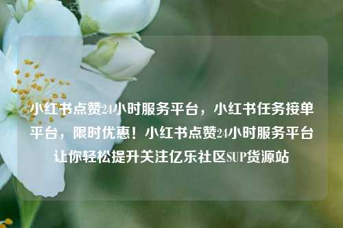 小红书点赞24小时服务平台，小红书任务接单平台	，限时优惠！小红书点赞24小时服务平台让你轻松提升关注亿乐社区SUP货源站  第1张