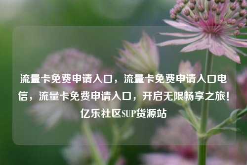 流量卡免费申请入口	，流量卡免费申请入口电信，流量卡免费申请入口，开启无限畅享之旅！亿乐社区SUP货源站  第1张