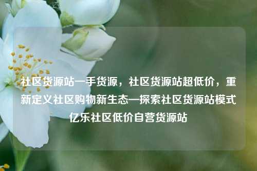 社区货源站一手货源，社区货源站超低价，重新定义社区购物新生态—探索社区货源站模式亿乐社区低价自营货源站  第1张