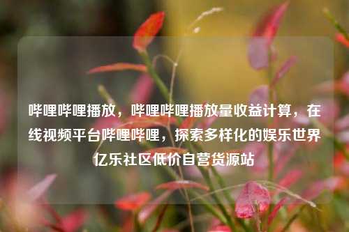 哔哩哔哩播放，哔哩哔哩播放量收益计算	，在线视频平台哔哩哔哩，探索多样化的娱乐世界亿乐社区低价自营货源站  第1张
